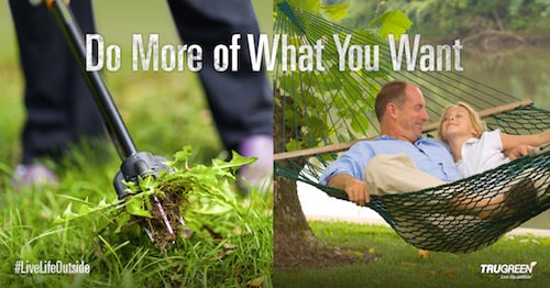 Father and son in a hammock