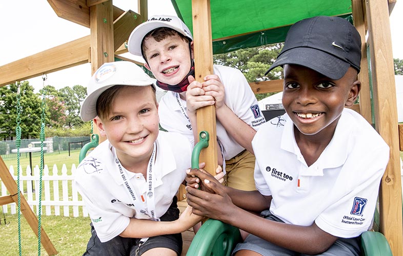 First Tee participants at the TruGreen Backyard