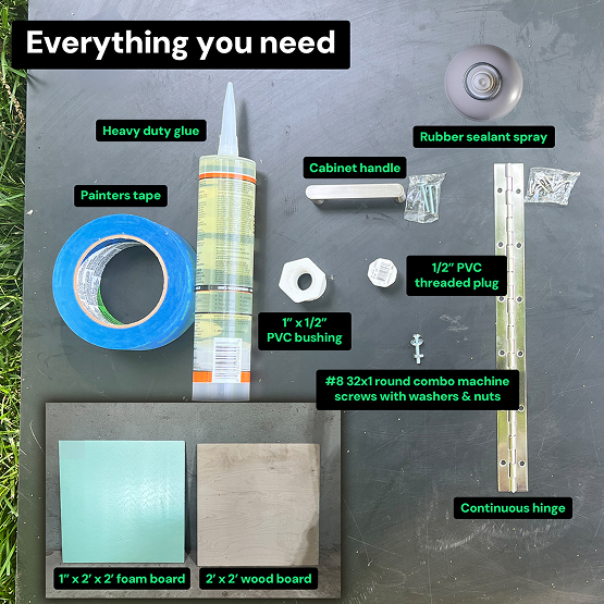Everything you need to make a spreader beverage cooler