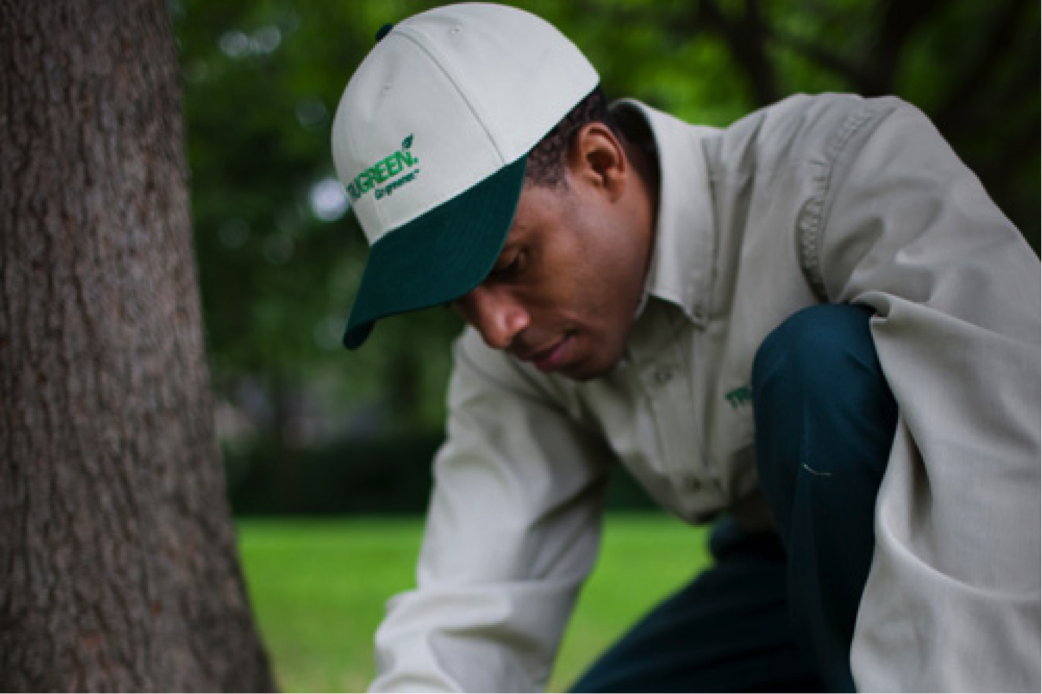 TruGreen specialist working on a lawn
