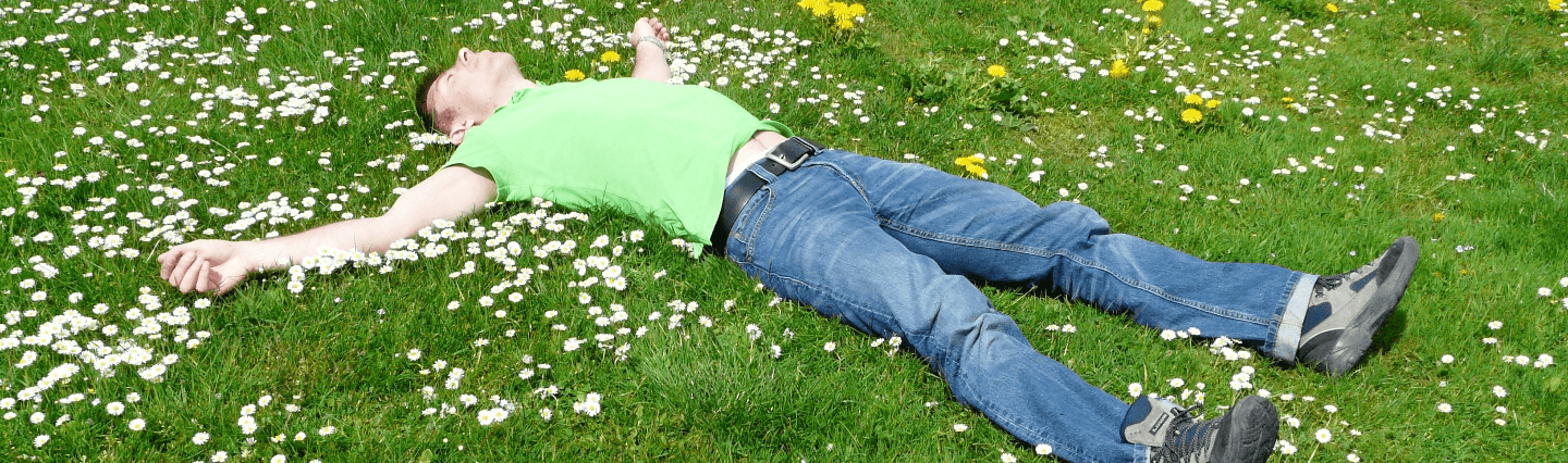 Man lying in the grass