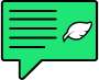 Green Blog Icon: Hand and Speech Bubble