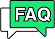 Green FAQ Icon: Speech Bubble With Question Mark